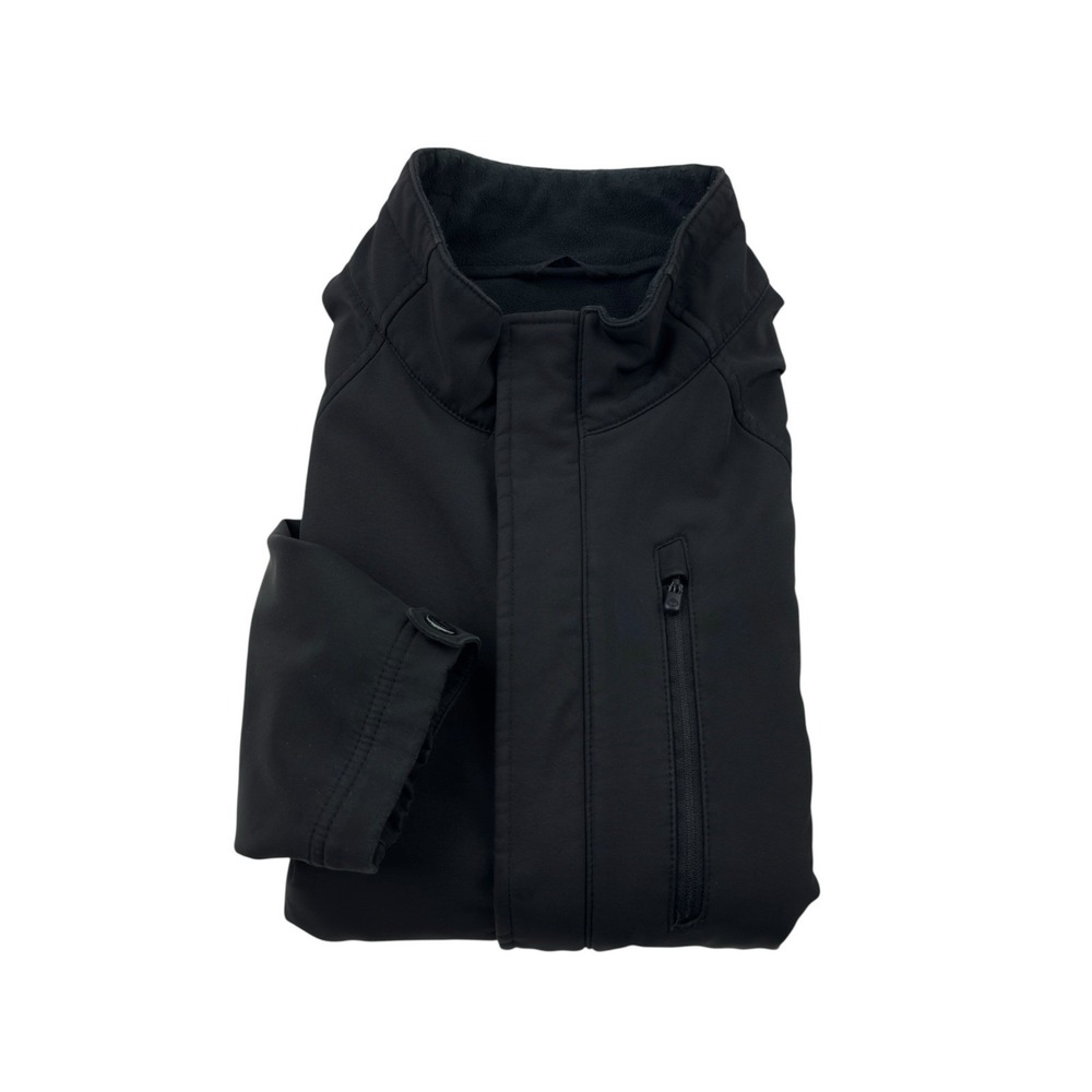 TUMI Black Full Zip Jacket Fleece Lined Polyester‎ Blend Men's Size Large